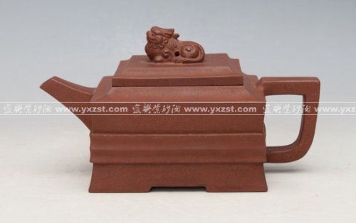 陈盘新紫砂壶 长方狮头 
