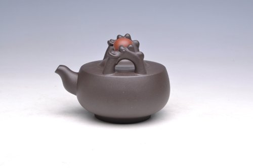 鲍敏霞紫砂壶 双龙戏珠 