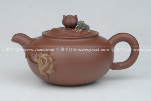 何军紫砂壶 喷水夏恋荷花壶 