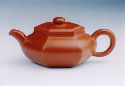 狄新陶紫砂壶 六方 