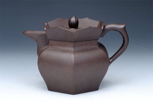 吴卫军紫砂壶 僧帽壶 黑心土 