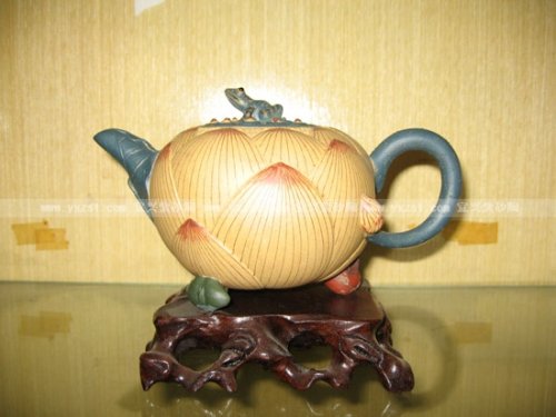 钱建生紫砂壶 荷花莲子 