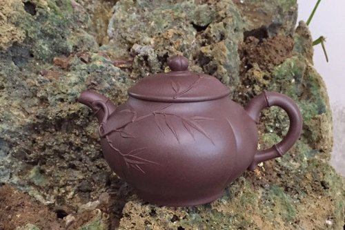 周杰紫砂壶 锦竹 