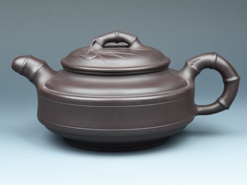 朱菊华紫砂壶 双线竹鼓 