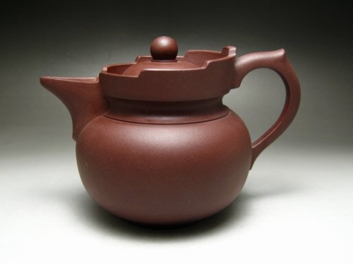 管小平紫砂壶 僧帽 