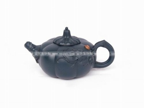 高瑞南紫砂壶 绿泥南瓜 