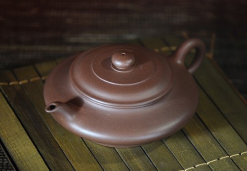 周建伟紫砂壶 虚扁 