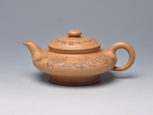 范建鹏紫砂壶 虚扁 