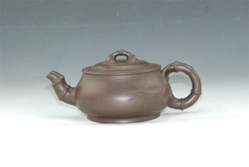 黄丽萍(大)紫砂壶 扁圆柱节 