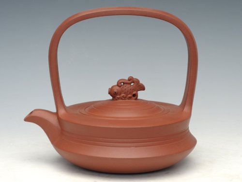 邹健紫砂壶 有余提梁 