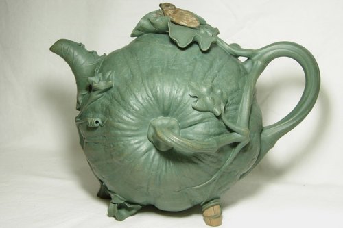 高丽君紫砂壶 鸣蝉瓜壶 