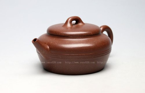 吴建平紫砂壶 《三线扁壶》 