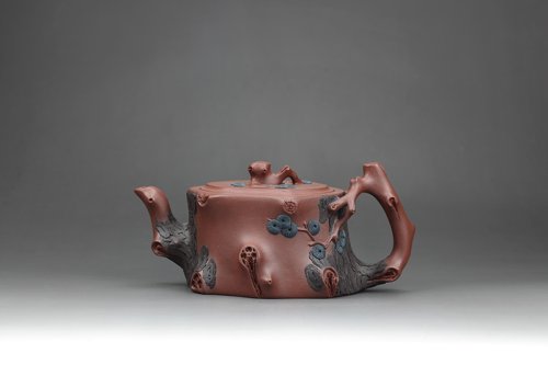 陈建勇紫砂壶 松之咏（黄龙山原矿红皮龙） 