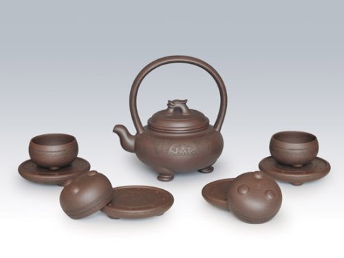 周奇鸣紫砂壶 永禄提梁套壶 