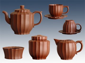 王惠中紫砂壶 希菊套壶十二件 