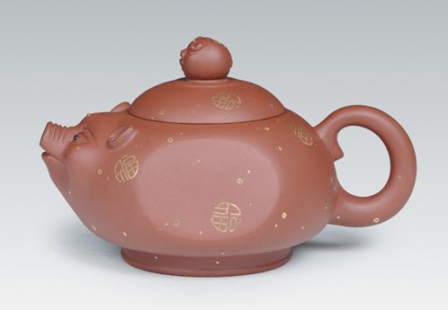 孙美雅紫砂壶 金猪 