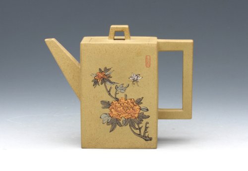 曹建华紫砂壶 砖方 