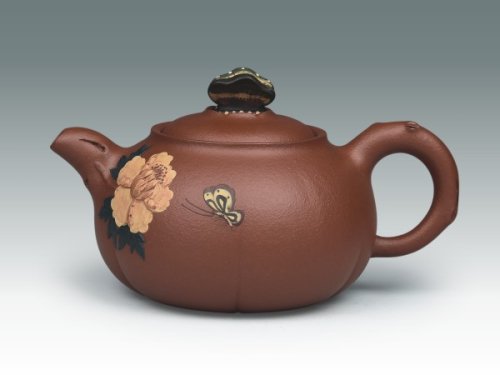 姜建荣紫砂壶 花开富贵 