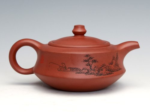 董建平紫砂壶 闲钓小酌 