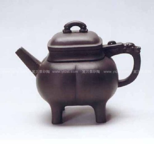 徐达明紫砂壶 四脚鼎壶 