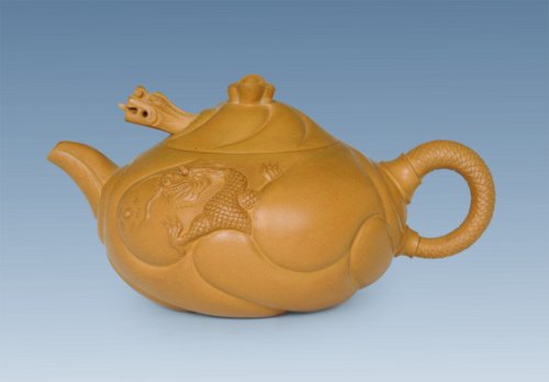 刘建强紫砂壶 鱼化龙1 