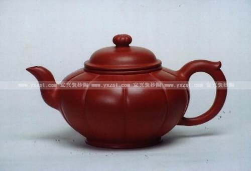 张红华紫砂壶 菊韵壶 