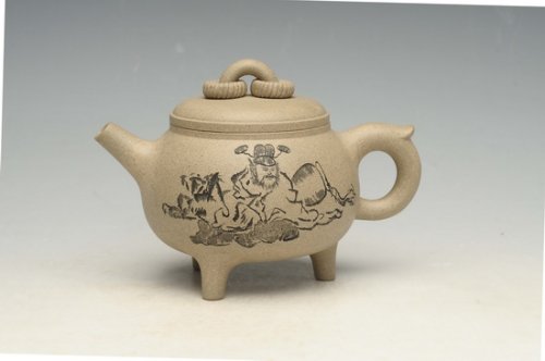 吴俊平紫砂壶 三足鼎立 