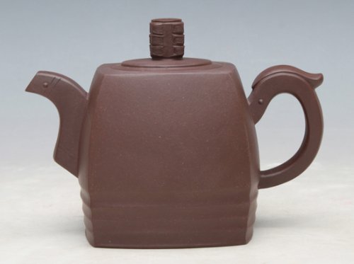 冯文娟紫砂壶 四方青玉（紫泥） 