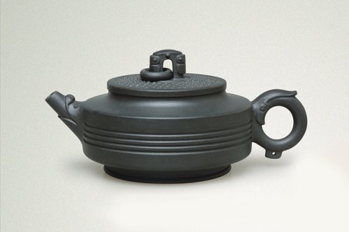 恽益萍紫砂壶 蝉螭玉璧壶 