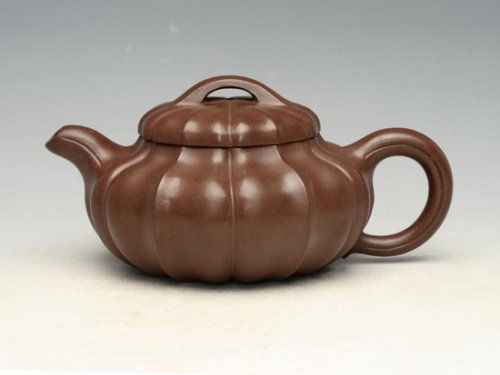 陈礼兴紫砂壶 菱花线圆 