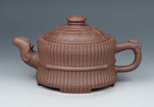 冯亚明紫砂壶 龙头一捆竹 