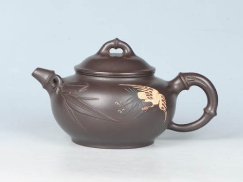 周庚大紫砂壶 竹叶丹青 