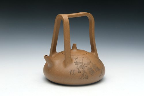 周小军紫砂壶 东陵提梁 