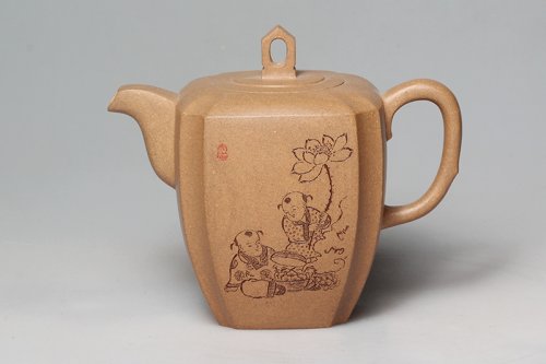 华珊紫砂壶 清心 