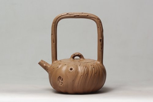 余志平紫砂壶 年轮提梁 