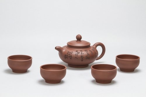 顾涛紫砂壶 清心莲韵 套壶 