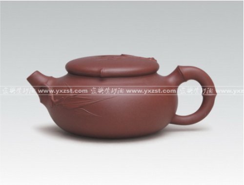 顾美萍紫砂壶 圆竹紫泥 