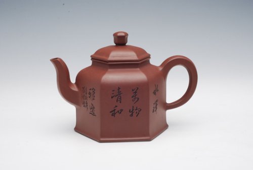 陈健紫砂壶 六方金钟 