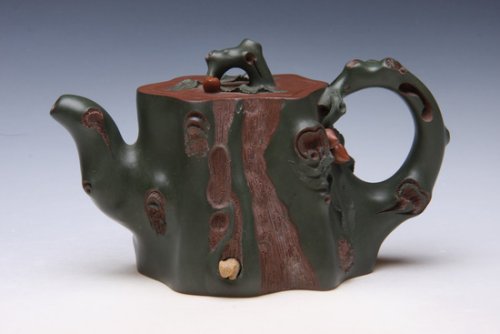 张建明紫砂壶 双色松鼠梅庄壶 