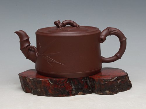 殷阿根紫砂壶 一段竹 