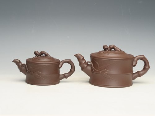 张佩紫砂壶 可心竹段   （中）400cc   （小）200cc 