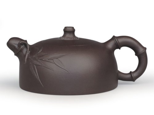 强建红紫砂壶 半月竹 