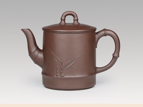 朱建明紫砂壶 一节竹段 