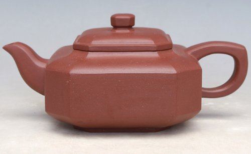 江丽芬紫砂壶 四方侧角壶 