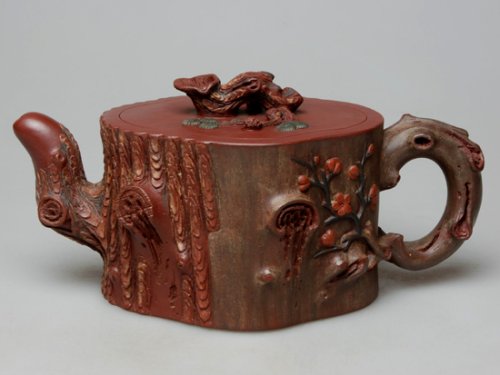 郑永平紫砂壶 岁寒三友 400cc 