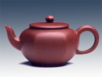 张菊萍紫砂壶 六棱圆壶 