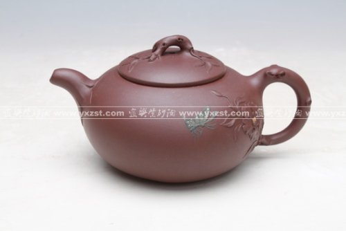 邵伟民紫砂壶 春意全手制作紫泥 
