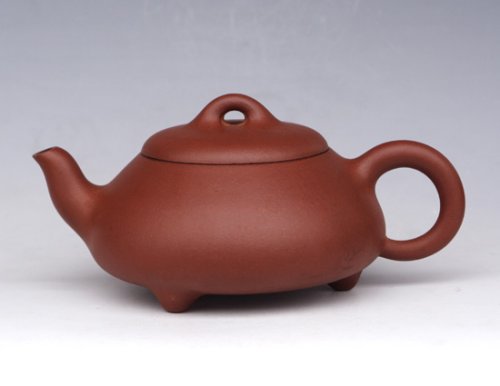 李刚紫砂壶 弯嘴石瓢 