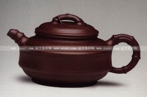 毛文杰紫砂壶 双线竹鼓 