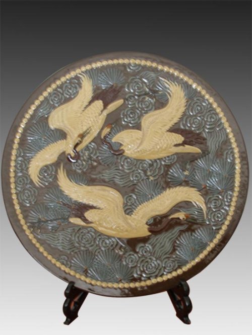 李守才紫砂壶 松鹤长青 